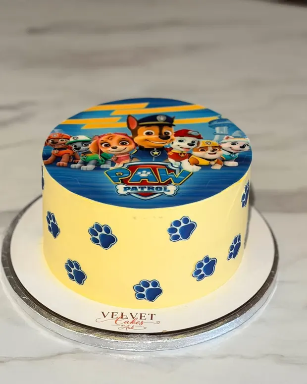 Paw Patrol with paw prints