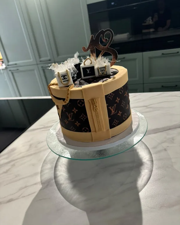 Cake shaped like a designer handbag
